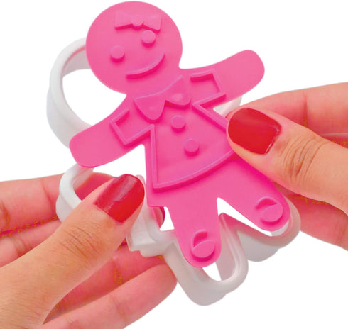 Tovolo Gingerbread Girls Templates Reverse, Dishwasher Safe, Set of 6 Cookie Stamps with Cutter...
