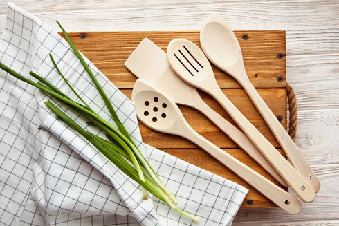 Healthy Wooden Spoons For Cooking Set of 6. Safe and Reliable Cooking Utensils for Kitchen – 100% Natural Nonstick Wood Spatula Spoon For Scraping...