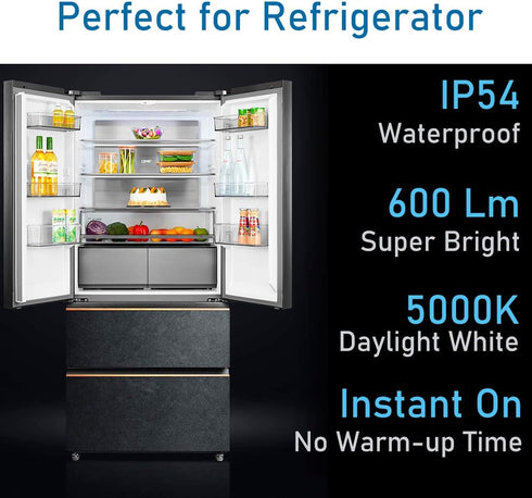 YukiHalu, A15 Appliance Light Bulb, 60W Equivalent for Range Hood/Refrigerator Light Bulb/Ceiling Fan Light, 600 Lumens 7W 120V 5000K Daylight E26...