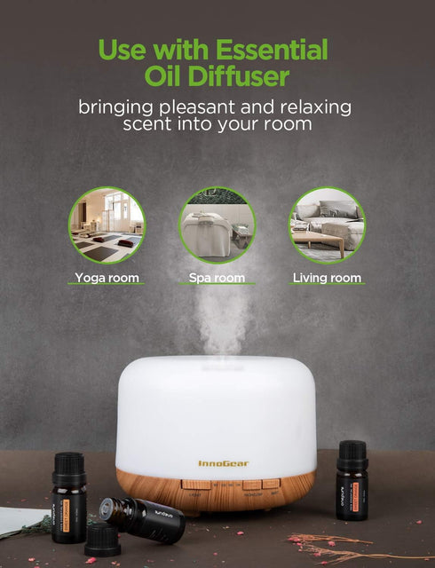 Essential Oils, 6 x 10ml Essential Oils Gift Set for Diffuser Humidifier Massage Aromatherapy (Lavender, Tea Tree, Eucalyptus, Lemongrass, Orange,...