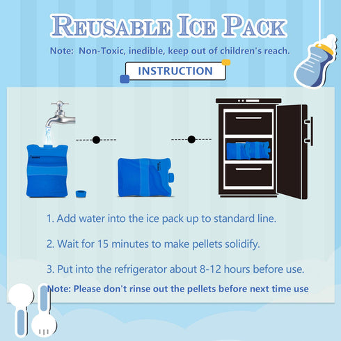 Teamoy Breastmilk Ice Pack(Pack of 2), Bottle Ice Packs for Breastmilk Storage and Breastfeeding Working Mom, Small...