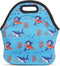 Violet Mist Neoprene Lunch Bag Washable Shark lunch HandBags Tote Reusable Thermal Insulated Lunch Bags Cooler Lighweight lunch bag for Men Work P...