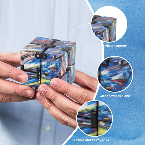 Fidget Infinity Cool Cube Toys: Hand Held Magic Cube Cool Stuff Gadgets Things Unique Birthday Gifts Boys Girls Kids Adults Anxiety Stress Relief ...