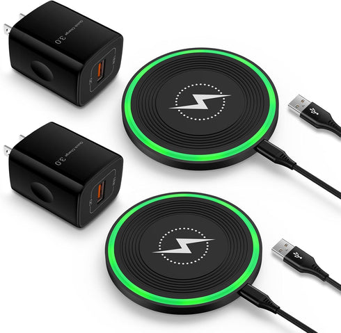 15W Wireless Charger Pad with Adapter Fast Charging for Motorola G Power 2024 Edge 50 Ultra, Wireless Charging Station for Samsung Galaxy S24 Ultr...