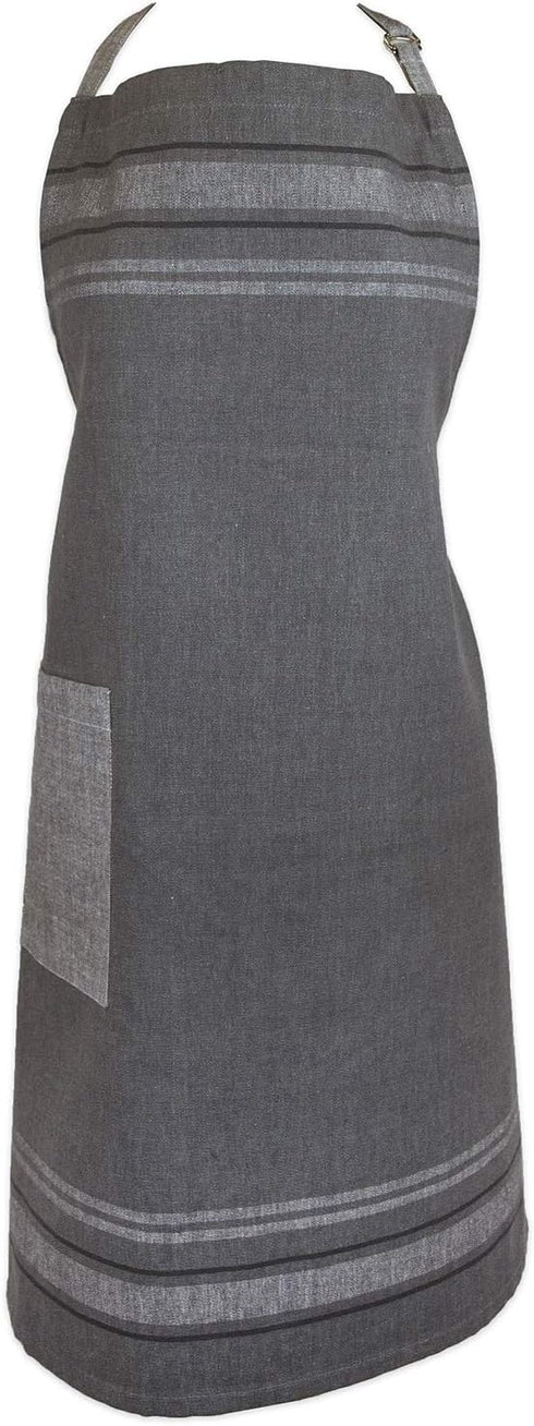 DII French Stripe, Kitchen Collection, Chef Apron, Chambray Gray...