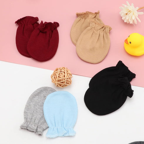 BQUBO Newborn Infant Toddler Mittens No Scratch Cotton Elastic Wrist Gloves Hypoallergenic for 0-6 Months Baby Boys Girls...