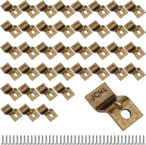 Table Desk Top Fasteners with Screws Bronze Heavy Duty Z Table Top Connectors Table Clips/Table Top Brackets, 40 Packs Set (Include 40 Clips and 4...