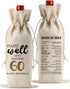 60th Birthday Gifts for Women Men, Cool Gifts for 60 Year Old Woman Grandparents Wine Gift Bag, Wine Accessories Gifts Anniversary 60th Birthday D...