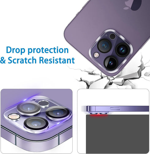 ?3 Pack?Dengduoduo Tempered Glass Camera Lens Protector for iPhone 14 Pro 6.1" & iPhone 14 Pro Max 6.7", Ultra HD, 9H Hardness, Anti-Scratch, Case...