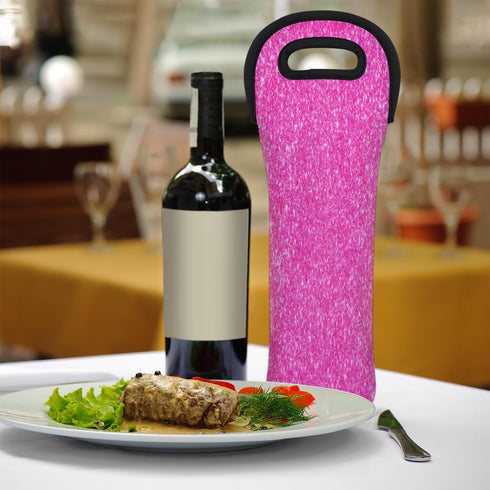 Wine Carriers and Totes 1 Bottle Pink Color Insulated Wine Bag with Handles Single Bottle Wine Cooler Bags for Travel...