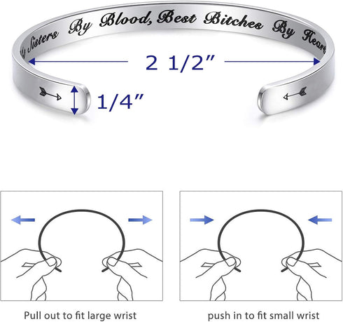 LParkin Best Friend Gift Friendship Bracelet Stainless Steel Best Bitchs Bracelet...