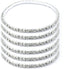 Women Rhinestone Stretch Ankle Bracelet Silver Sparking Tennis Bracelet Crystal Anklet Foot Chain Jewelry (1 Row - 6pcs)...
