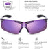 Xagger Polarized Wrap Around Sport Sunglasses for Men Women UV400 Baseball Softball Glasses...