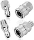2 Sets NPT 1/4 Inch Pressure Washer Coupler Quick Connect Plug Stainless Steel Male and Female Quick Connect Fittings Pressure Washer Adapter Set ...
