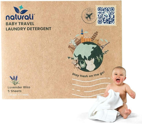 Eco Baby Travel Laundry Detergent Sheets - 5-Pack: Compact, Convenient, Cruise Ship Essentials; Sink & Hand Wash Soap; Must-Have for International...