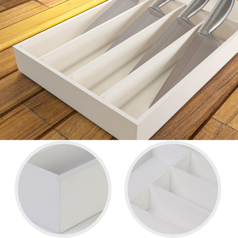 Utopia Kitchen Silverware Organizer, Bamboo Utensil Drawer Organizer, Kitchen Drawer Organizer, Silverware Drawer Organizer for Cutlery, Utensils ...