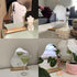Irregular Aesthetic Vanity Mirror Frameless, Decorative Desk Tabletop Acrylic Mirrors with Wooden Stand for Living Room, Bedroom, Office and Minim...