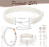 Women's Pearl Jewelry Set Multi Layer Faux Pearl Choker Necklace Pearl Stretch Bracelet Hoop Pearl Dangle Earrings Long Tassel Earrings Valentines...