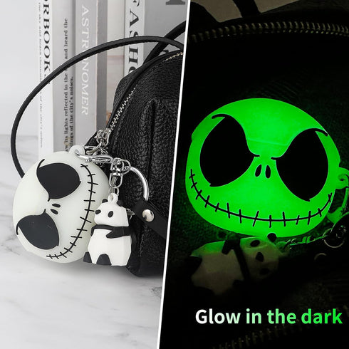 Compatible with Apple AirPods Pro 2nd/1st Generation Case Cover with Cleaner kit and Cute Keychain, Glow in The Dark Funny Anime Cool Soft Silicon...
