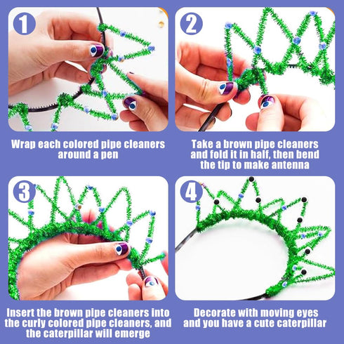 Pipe Cleaners,Pipe Cleaners for Crafts,Pipe Cleaner Crafts,Chenille Stems for Craft Kids DIY Arts&Crafts Supplies (Shiny 100)...