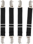 BetyBedy 4Pcs Adjustable Bed Sheet Fasteners Suspenders, Elastic Sheet Band Straps Clips, Cover Grippers Suspenders Holder for Mattress Pad Cover,...