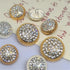 vingol 10PCS Round Metal Rhinestone Buttons For Clothing DIY Sewing Accessories Wedding Decaration Wholesale Luxury Fashion Decor Button...