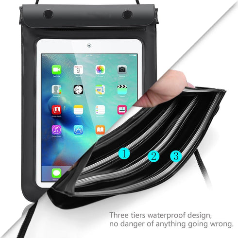7-8 Inch Universal Tablet Waterproof Case Dry Bag Pouch for Samsung Galaxy Tab 4/3, Tab S2, Tab E, Tab A 8.0, Galalxy Kids Tab E Lite 7 / iPad min...
