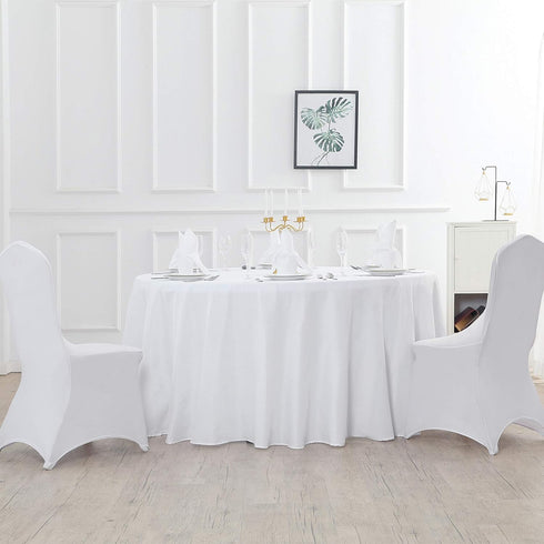 70 inch Round Tablecloth Washable Polyester Table Cloth Decorative Table Cover for Wedding Party Dining Banquet?70 inch,White?...