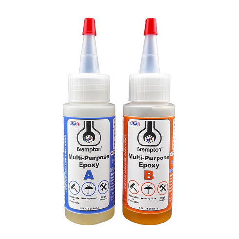 Brampton Multi-Purpose Epoxy - Epoxy Glue Kit for Metal, Wood, Tile, Most Plastics & More - Sets in 30 Minutes - Strong, Durable, Waterproof, Sand...