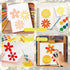 Flower Stencils for Painting on Wood Crafts Reusable Daisy Stencil Art Paint on Wall Canvas Pattern Spring Floral Paint Stencils for Card Making F...