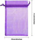 4x6 Inch Organza Gift Bags with Drawstring for Jewelry,Candy,100 Pcs Purple Sachet,Sheer Fabric Mesh Pouches for Baby Shower,Girl Birthday Present...