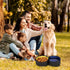 Travel Dog Bowls(67oz), 2 in 1 Collapsible Portable Dog Water Food Double Bowls Outdoor Feeding Foldable Dog Bowl for Pets Traveling Camping Walki...