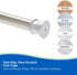 Kenney KN609C/18 Twist & Fit No Tools Camlock Tension Easy Install Shower Curtain Rod with Non-Slip, On-Scratch Ends, 42-72" Adjustable Length, Br...
