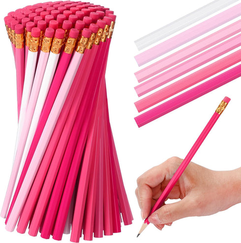 60 Pcs HB Pencils #2 Unsharpened Wood Cased Pencils with Eraser Hexagonal Pencil Cute Graphite No 2 Pencils for Kids Adults Gifts Exam School Offi...
