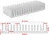 White Tone Aluminium Radiator Heatsinks Cooler Fin Aluminum Heat Sink for Power Amplifier Transistor 40mm x 100mm x 18mm (Pack of 4)...