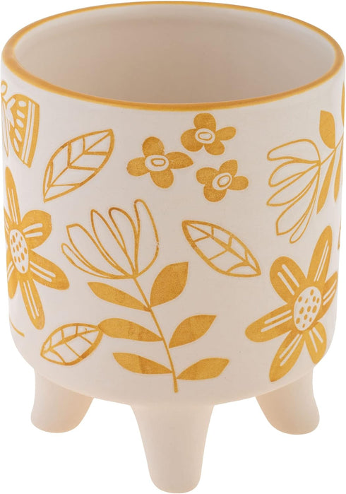 Karma, Footed Ceramic Planter Set of 2, Modern Boho Planters, Ceramic Footed Planters, Hello Sunshine...