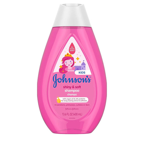 Johnson's Baby Shiny Soft TearFree Kids' Shampoo with Argan Oil Silk Proteins Paraben Sulfate DyeFree Formula Hypoallergenic Gentle for Toddler's ...