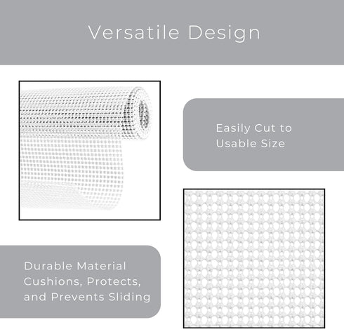 Smart Design Classic Grip Shelf Liner- Non Adhesive Home Organization Shelf Liners - Strong Grip, Non Slip, Easy Clean - Perfect for Desk, Shelves...