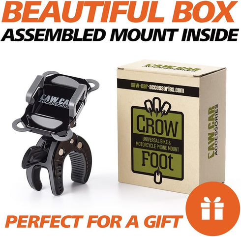 Bike & Motorcycle Phone Mount - For iPhone 14 (13, Xr, SE, Max/Plus), Galaxy S22 or any Cell Phone - Universal ATV, Mountain & Road Bicycle Handle...