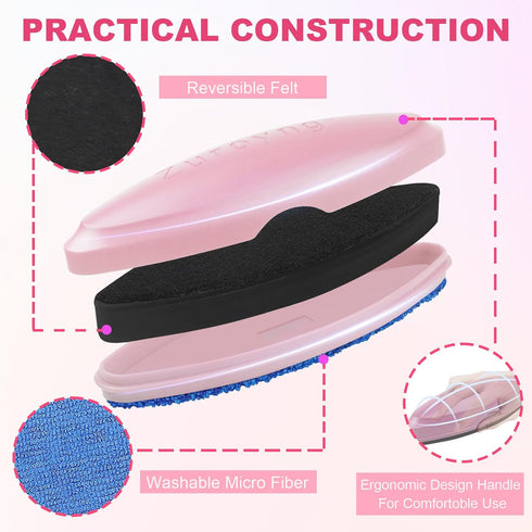 Magnetic Whiteboard Eraser, Dry Erase Eraser, Magnetic Erasers for Whiteboard, Glass Whiteboard Eraser, Double Sided Magnetic (Pink)...