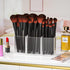 Makeup Brush Holder Organizer Clear Cosmetic Brushes Container Storage 3 Slots, Desk Storage for Lipstick Eyeshadow Pen, Skincare Cosmetic Display...