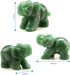 Carved Healing Crystals Gemstones Elephant Statue Figurine Collectible Decor 1.5 inches (Mix 6pcs)...