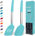 Silicone Spatula Set - Turner Spatulas Silicone Heat Resistant 600°F - Slotted & Solid Silicone Spatulas for Cooking Fish, Eggs, Pancakes Flipper ...