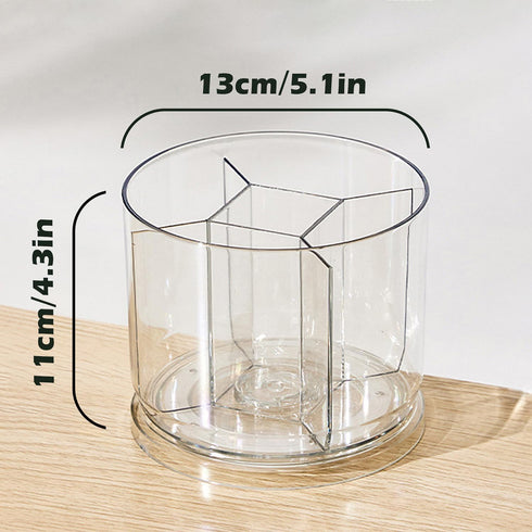 360 Degree Rotating Desk Organizer, Dual-Purpose Pencil Pen Holder for Desk, Rotating Desk Pen Organizer with 5 Compartments, Desk Caddy Pencil Cu...