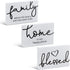 Jetec 3 Pcs Family Home Blessed Rustic Wood Sign Mini Wood Decorative Farmhouse Woodworks Table Shelves Decorations Sign for Bedroom Kitchen Livin...