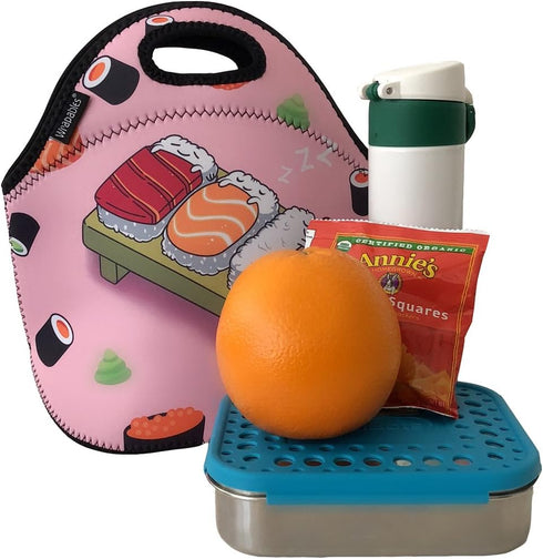 Wrapables Insulated Neoprene Lunch Bag, Musical Notes...