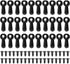 100 Pieces Picture Frame Turn Button Fasteners Set with 100 Pieces Screws, Picture Frame Backing Clips Hardware for Hanging Pictures, Craft, Photo...