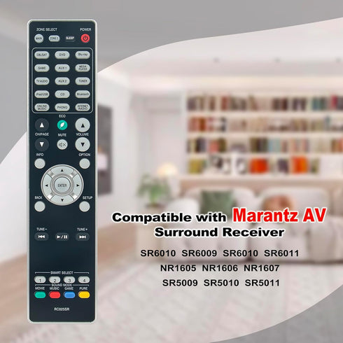 RC025SR Replacement Remote Fit for Marantz AV Surround Receiver SR6010 SR6009 SR6010 SR6011 and Sub RC024SR NR1605 NR1606 NR1607 SR5009 SR5010 SR5...