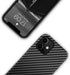 Tasikar Compatible with iPhone 12 Mini Case Carbon Fiber Leather Design with TPU Hybrid Slim Case (Black)...