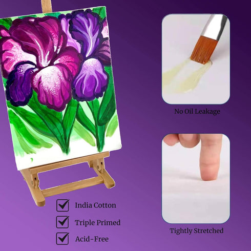 ArtSkills Stretched Canvases for Painting, 11x14 Canvas Painting Supplies for Artists, Blank Canvas Pack, 2-Pack...